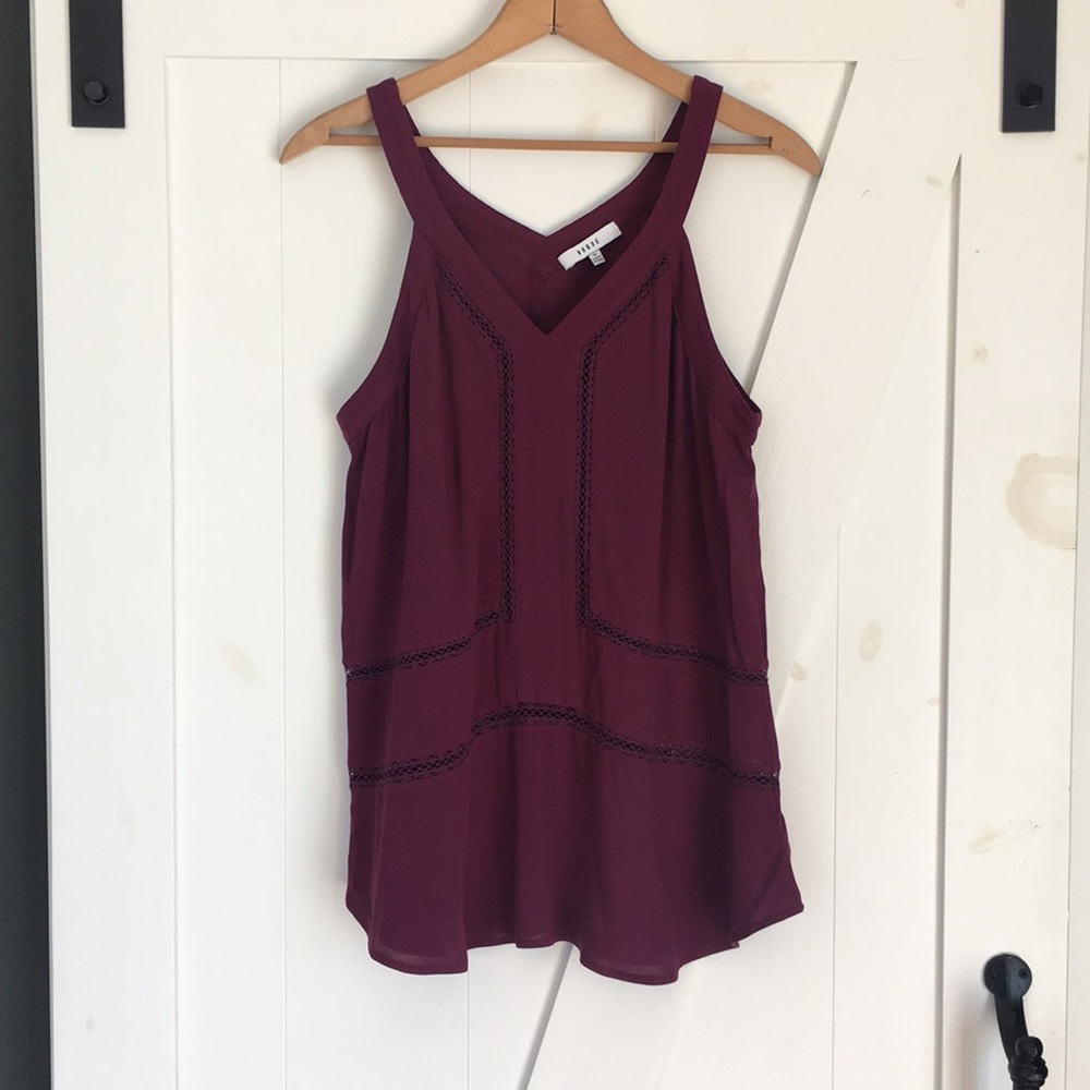Anthropologie Ro & de drapey plum tank top M